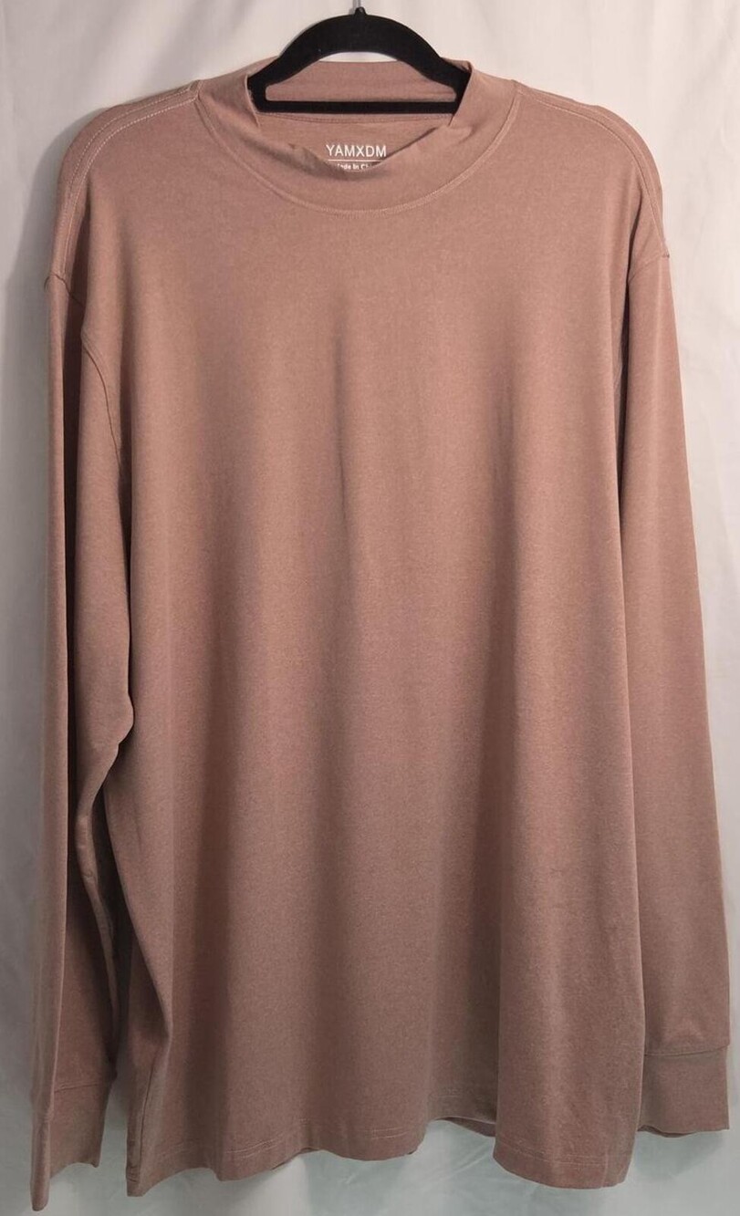 YAMXDM Long Sleeve Shirt 2XL Dusty Rose Casual Wear